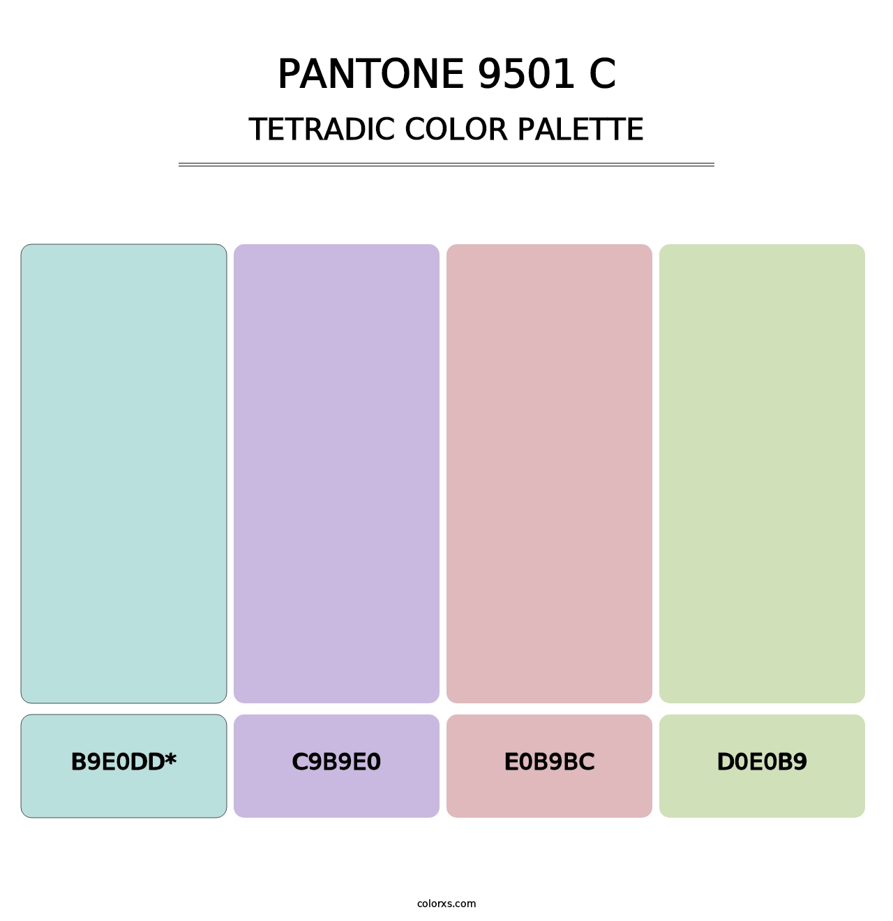 PANTONE 9501 C - Tetradic Color Palette