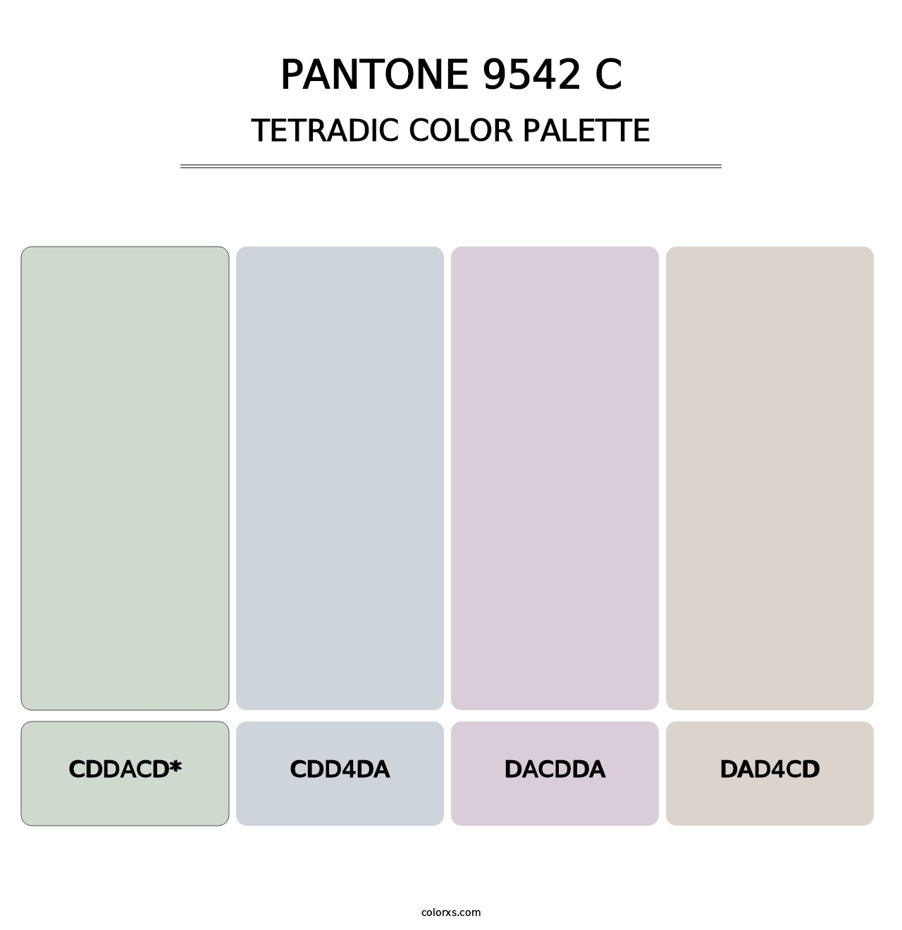 PANTONE 9542 C - Tetradic Color Palette
