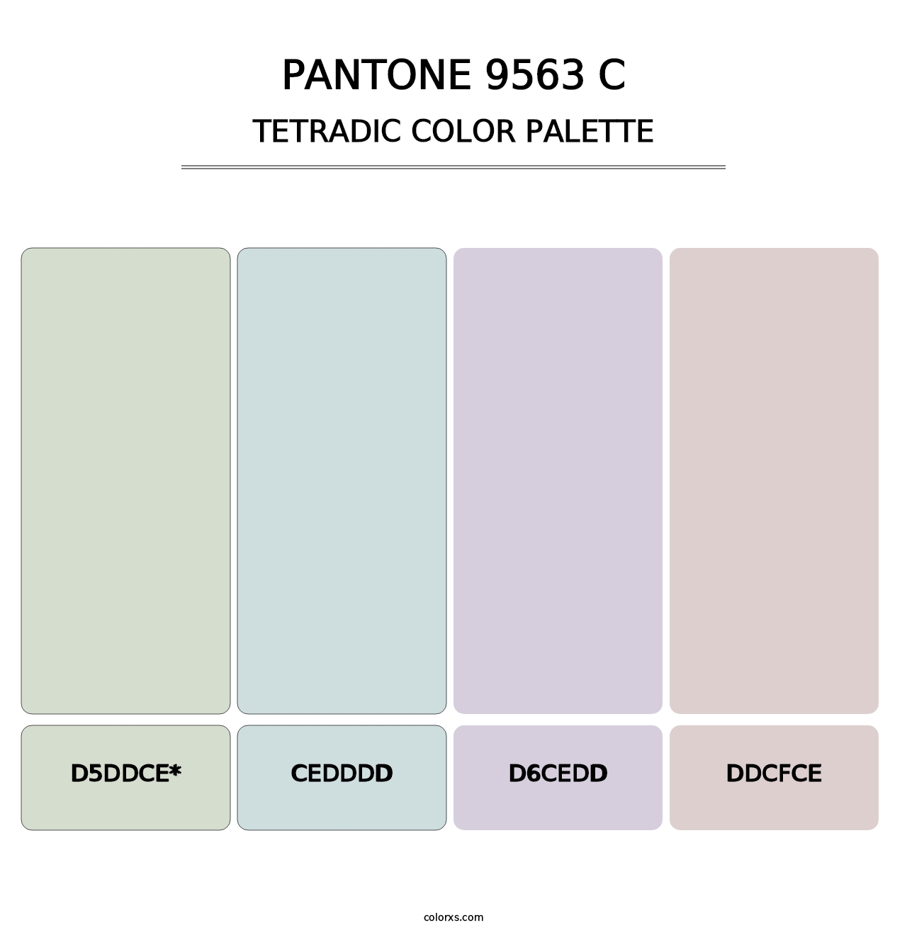 PANTONE 9563 C - Tetradic Color Palette