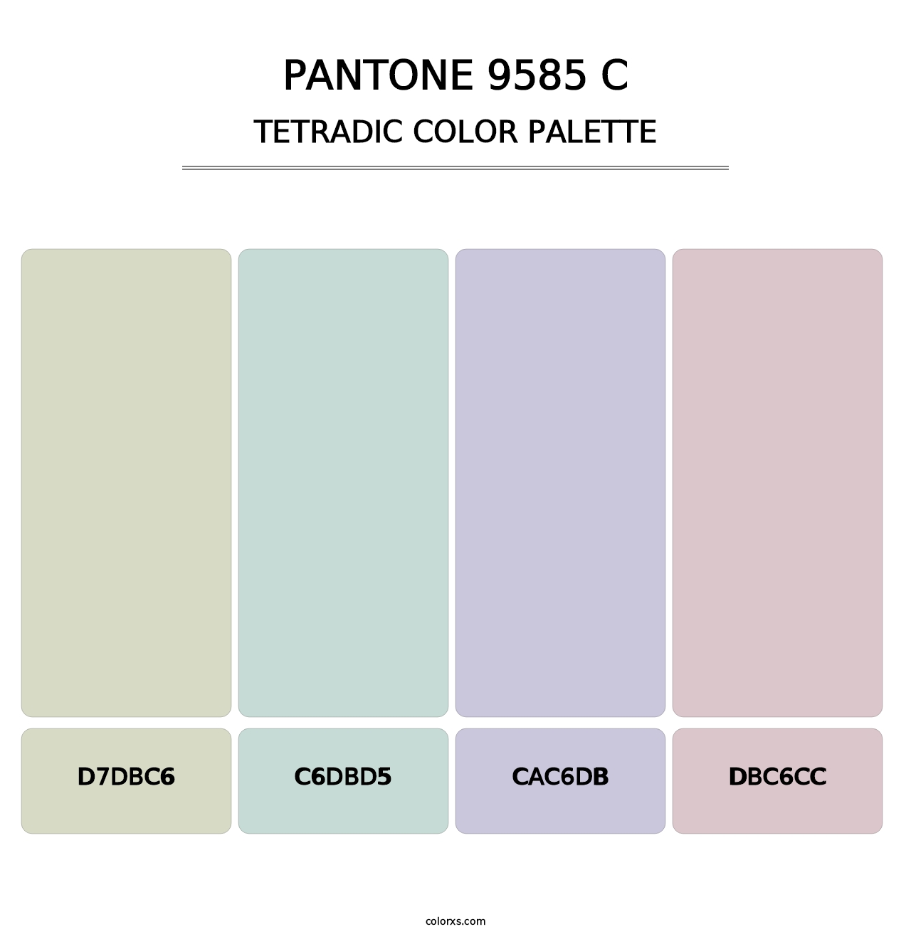 PANTONE 9585 C - Tetradic Color Palette