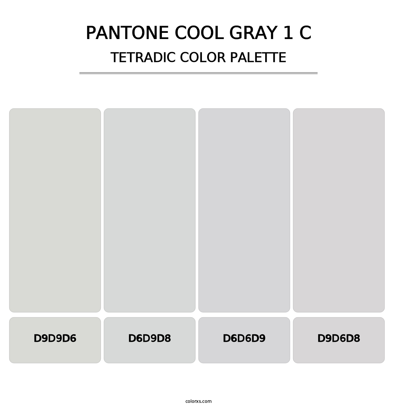 PANTONE Cool Gray 1 C - Tetradic Color Palette