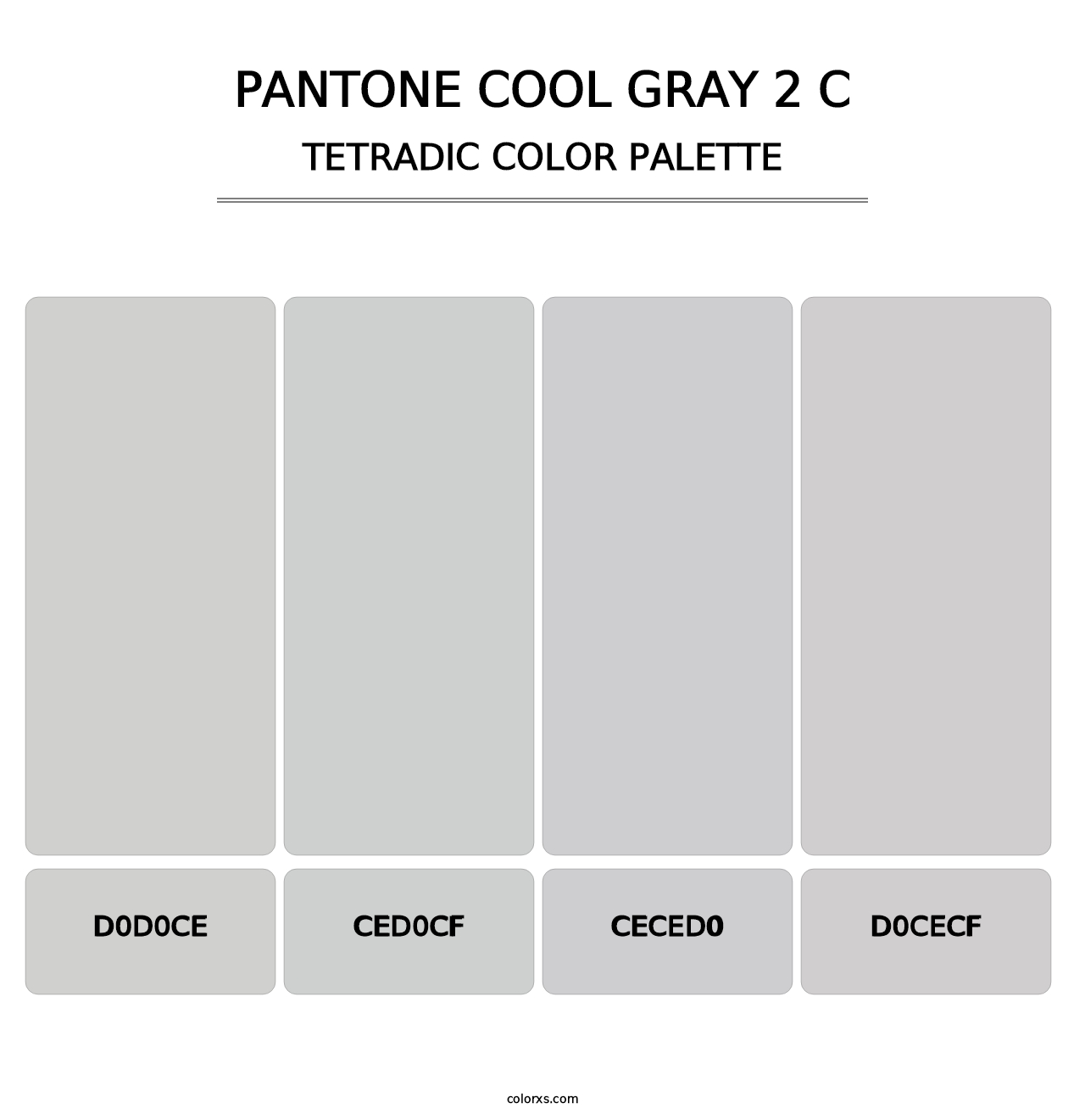 PANTONE Cool Gray 2 C - Tetradic Color Palette