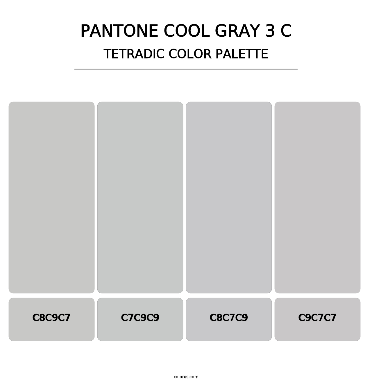 PANTONE Cool Gray 3 C - Tetradic Color Palette