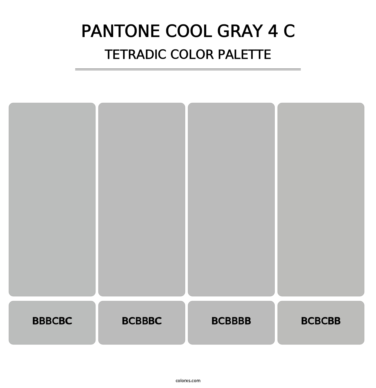 PANTONE Cool Gray 4 C - Tetradic Color Palette