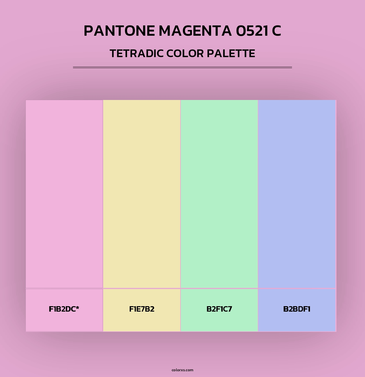 PANTONE Magenta 0521 C - Tetradic Color Palette