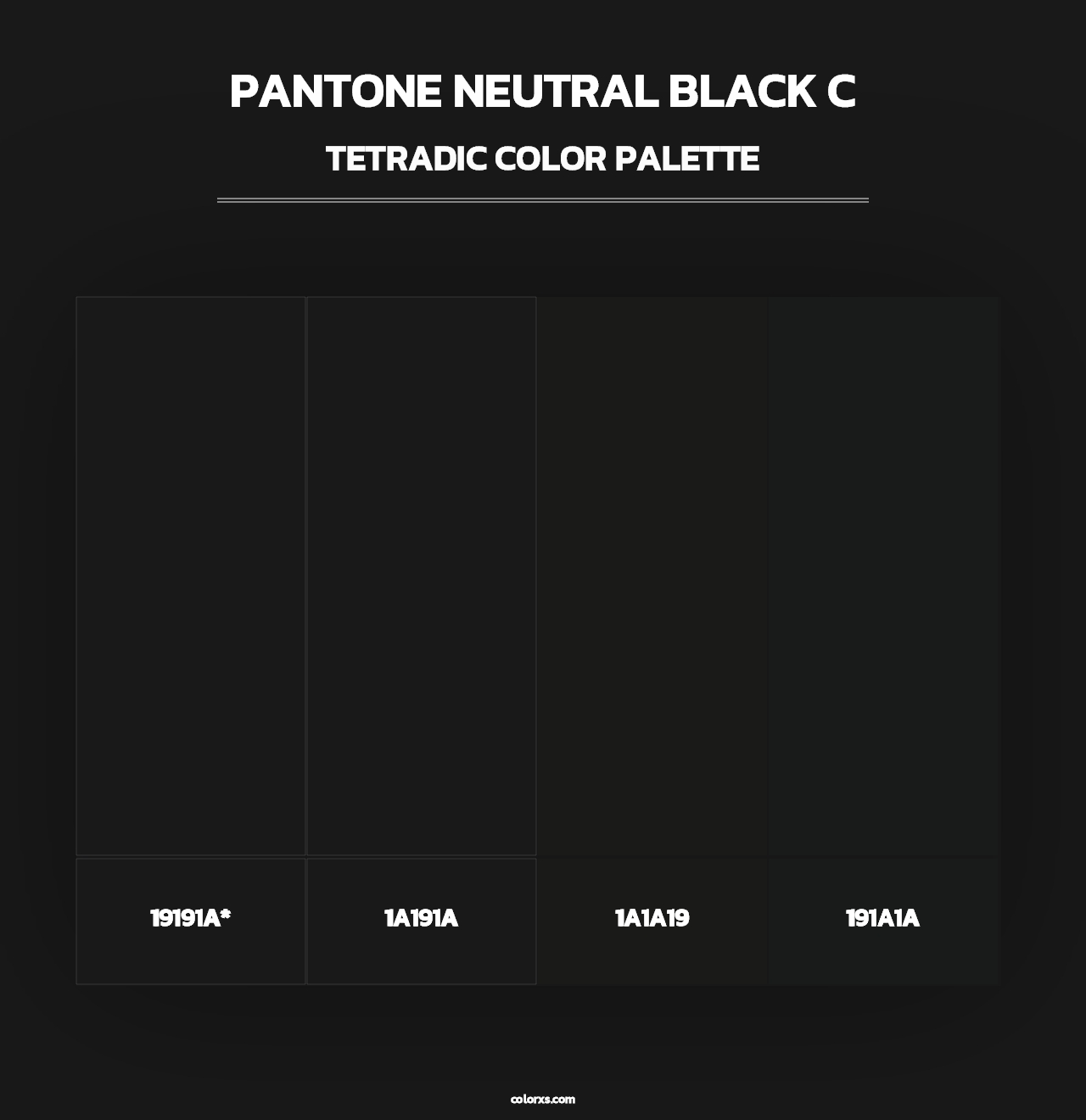 PANTONE Neutral Black C - Tetradic Color Palette