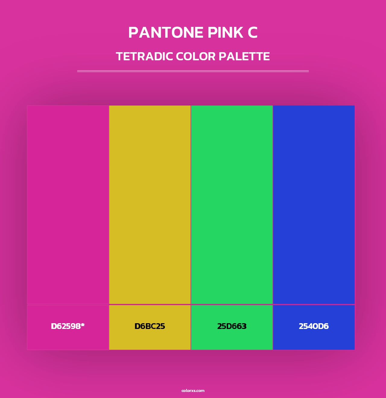 PANTONE Pink C - Tetradic Color Palette