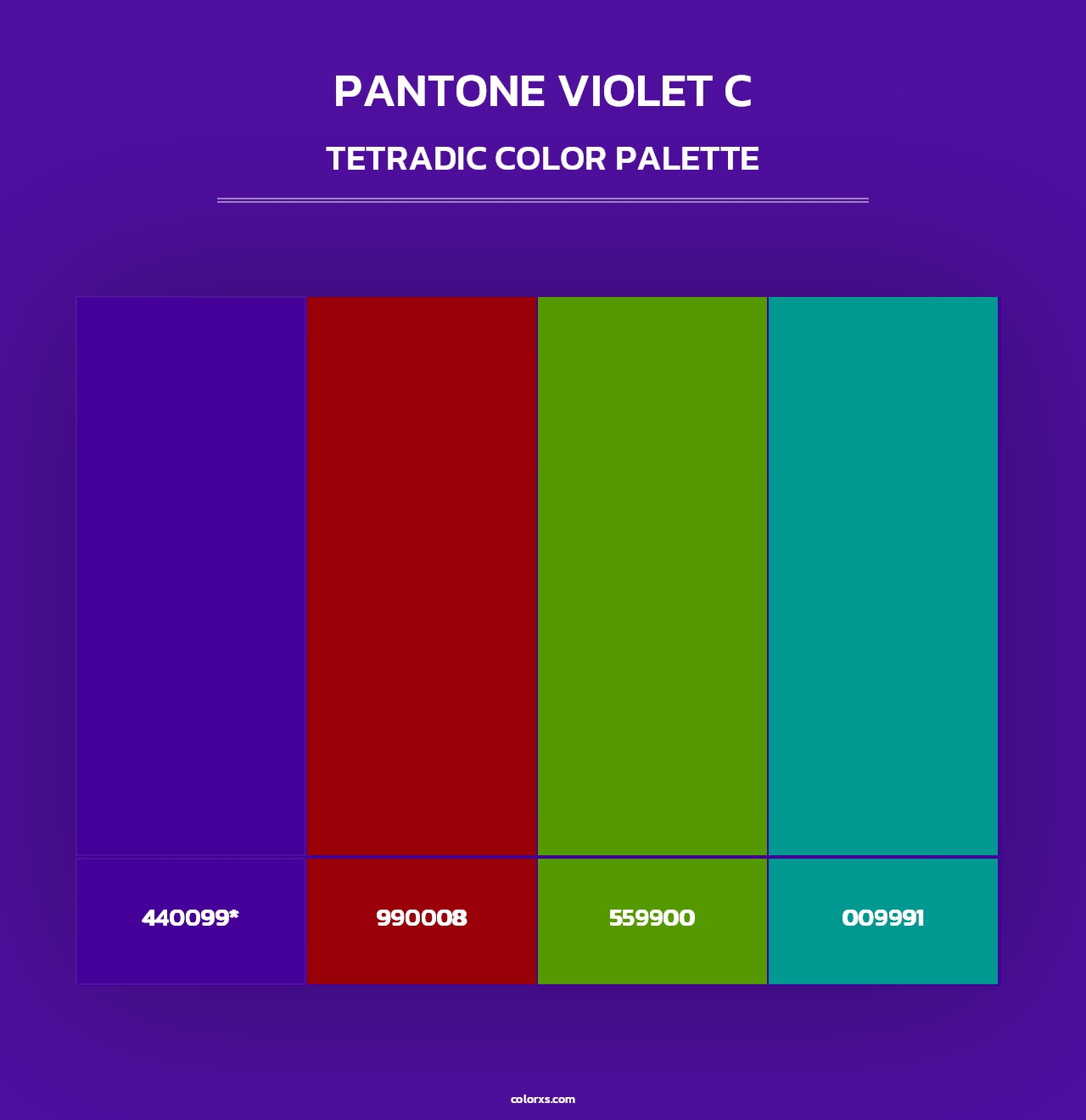 PANTONE Violet C - Tetradic Color Palette