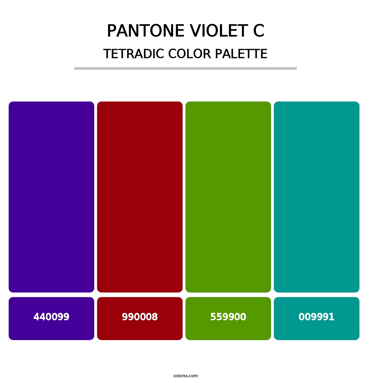 PANTONE Violet C - Tetradic Color Palette