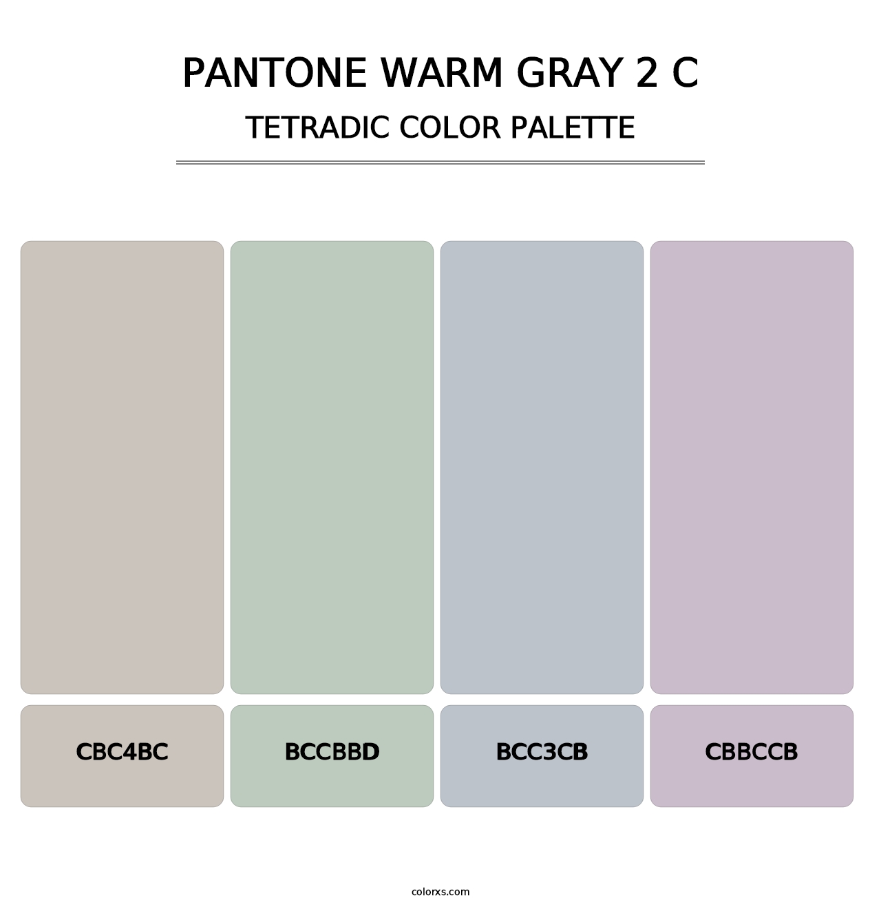 PANTONE Warm Gray 2 C - Tetradic Color Palette