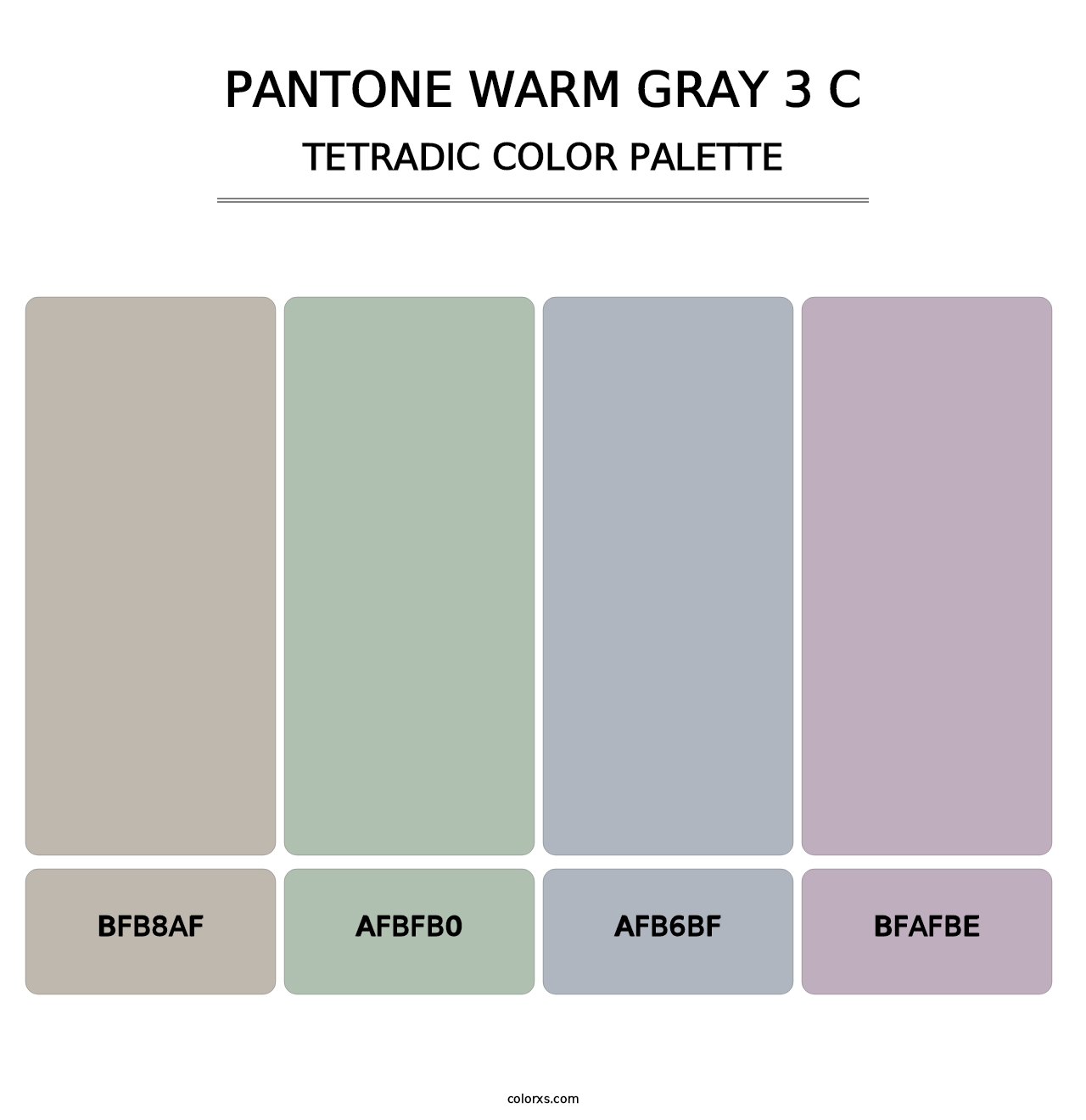 PANTONE Warm Gray 3 C - Tetradic Color Palette
