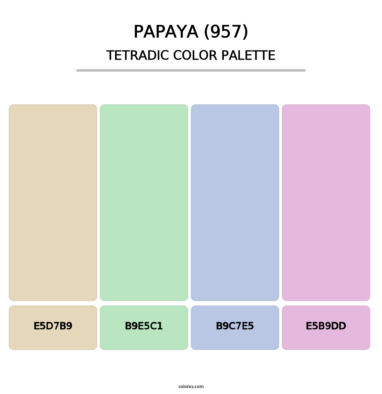 Papaya (957) - Tetradic Color Palette