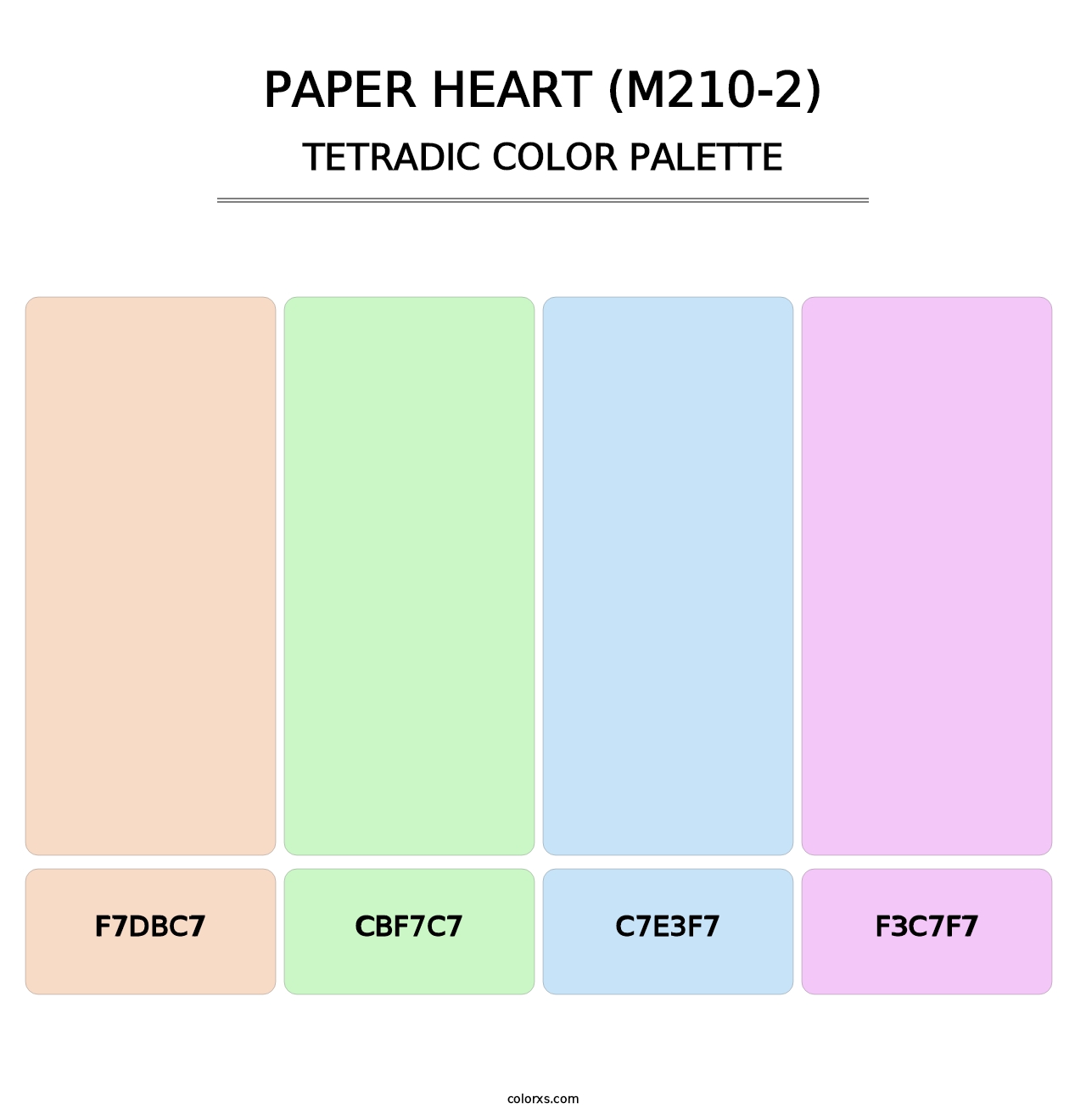 Paper Heart (M210-2) - Tetradic Color Palette
