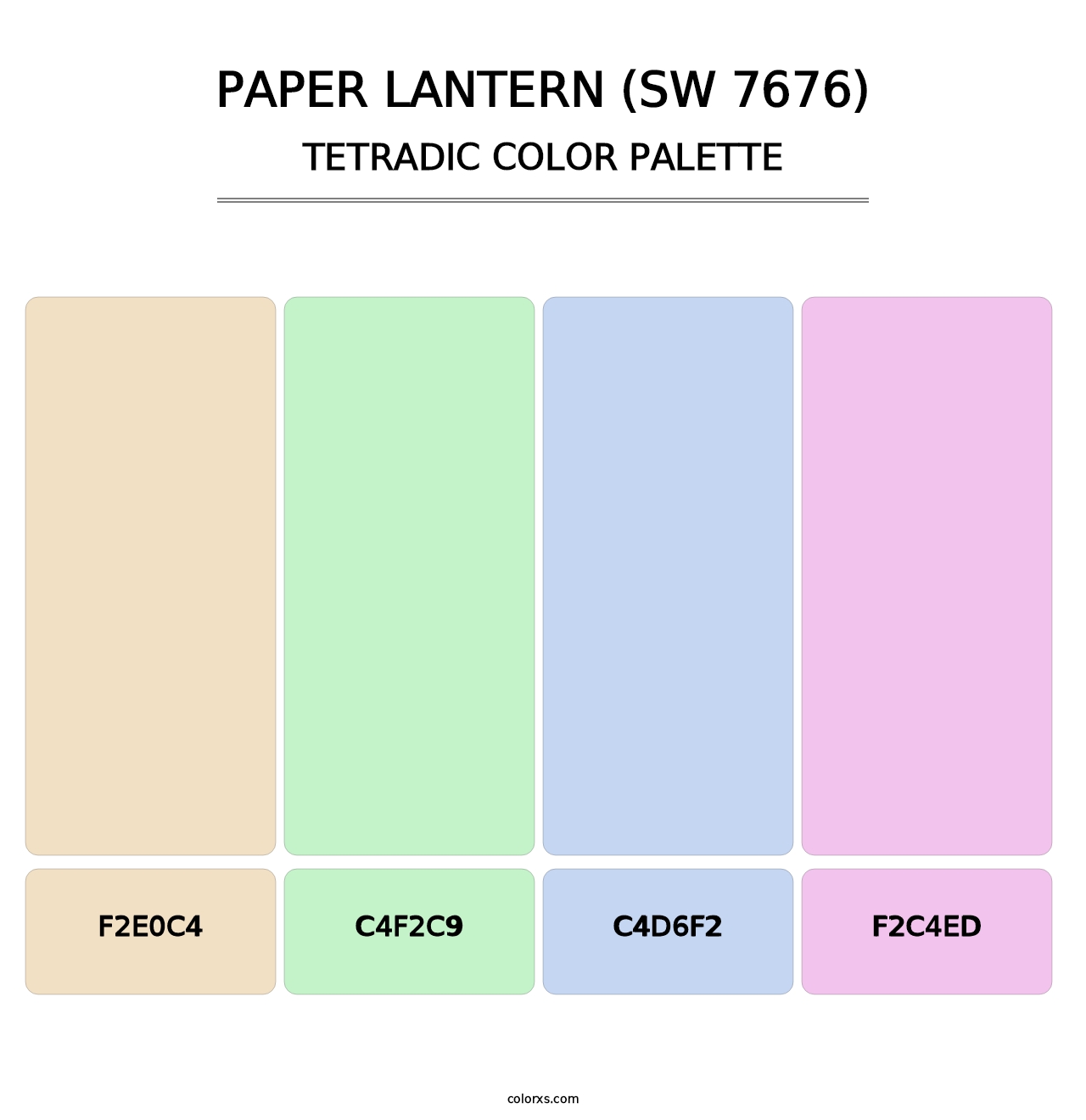 Paper Lantern (SW 7676) - Tetradic Color Palette