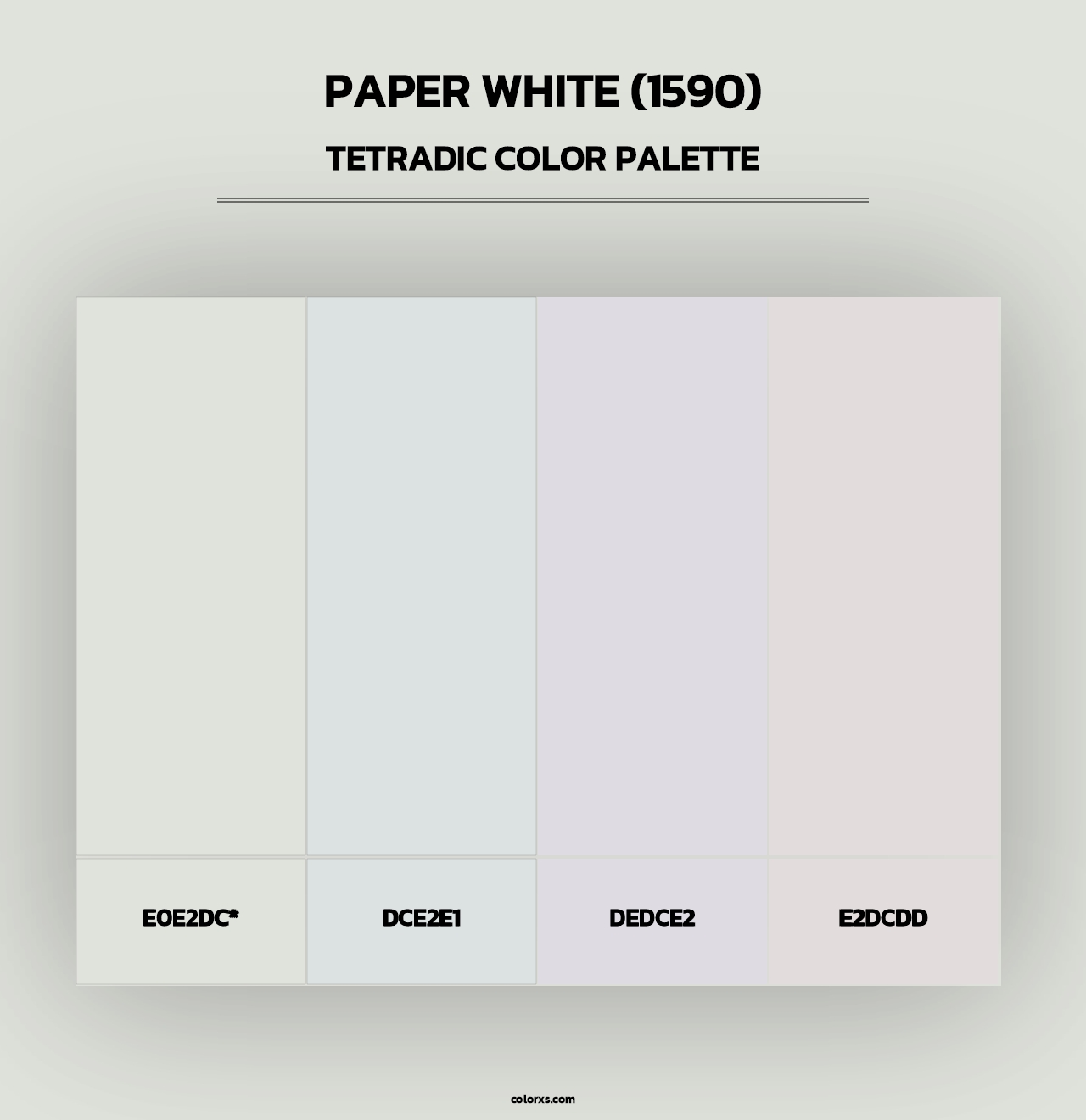 Paper White (1590) - Tetradic Color Palette