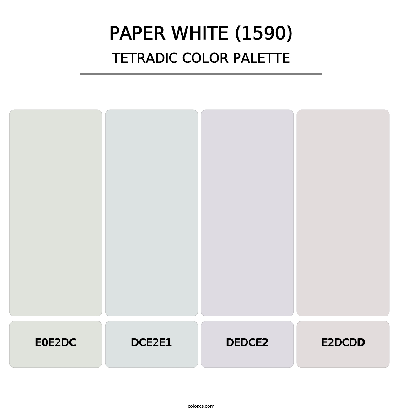Paper White (1590) - Tetradic Color Palette