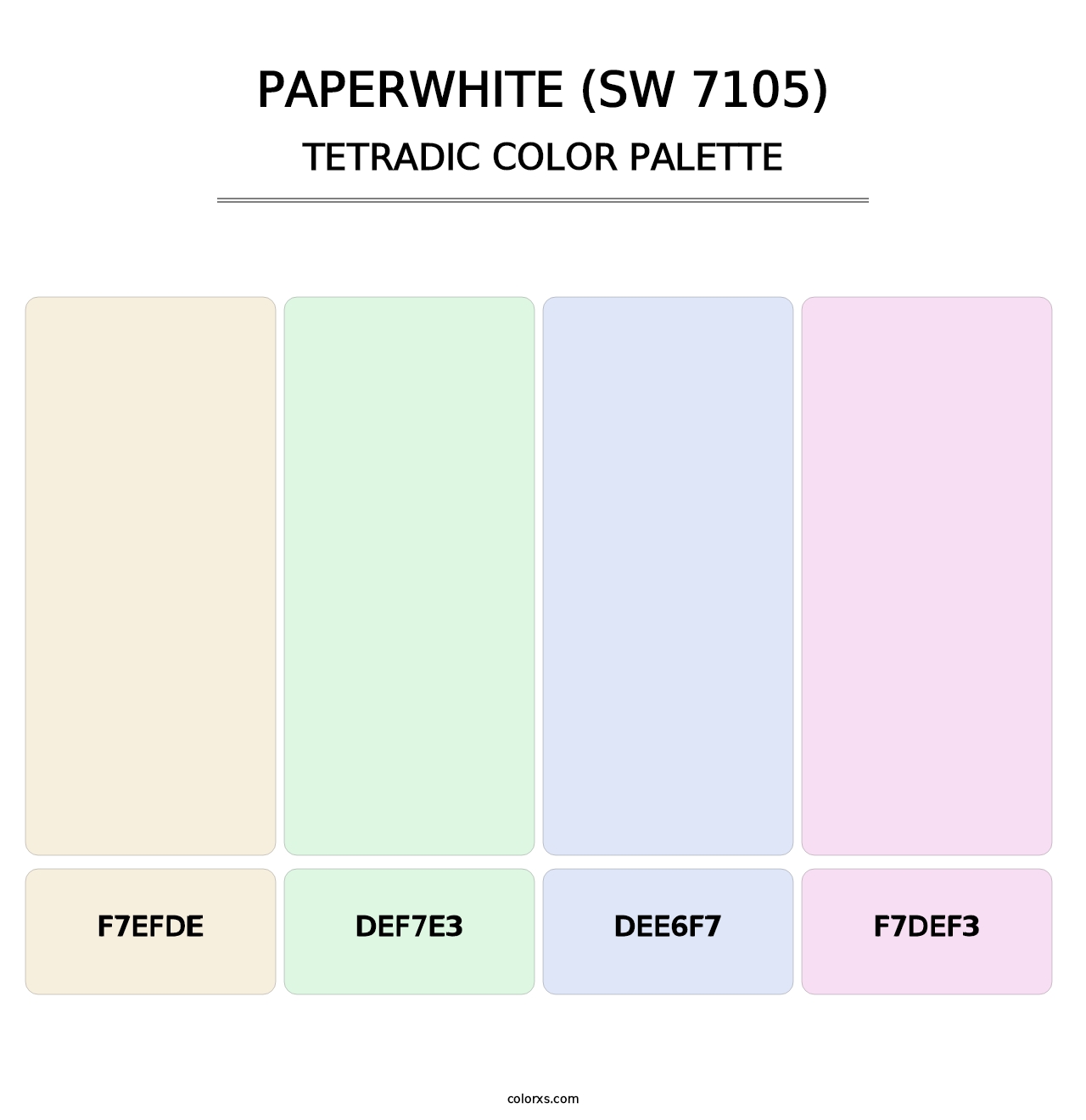 Paperwhite (SW 7105) - Tetradic Color Palette