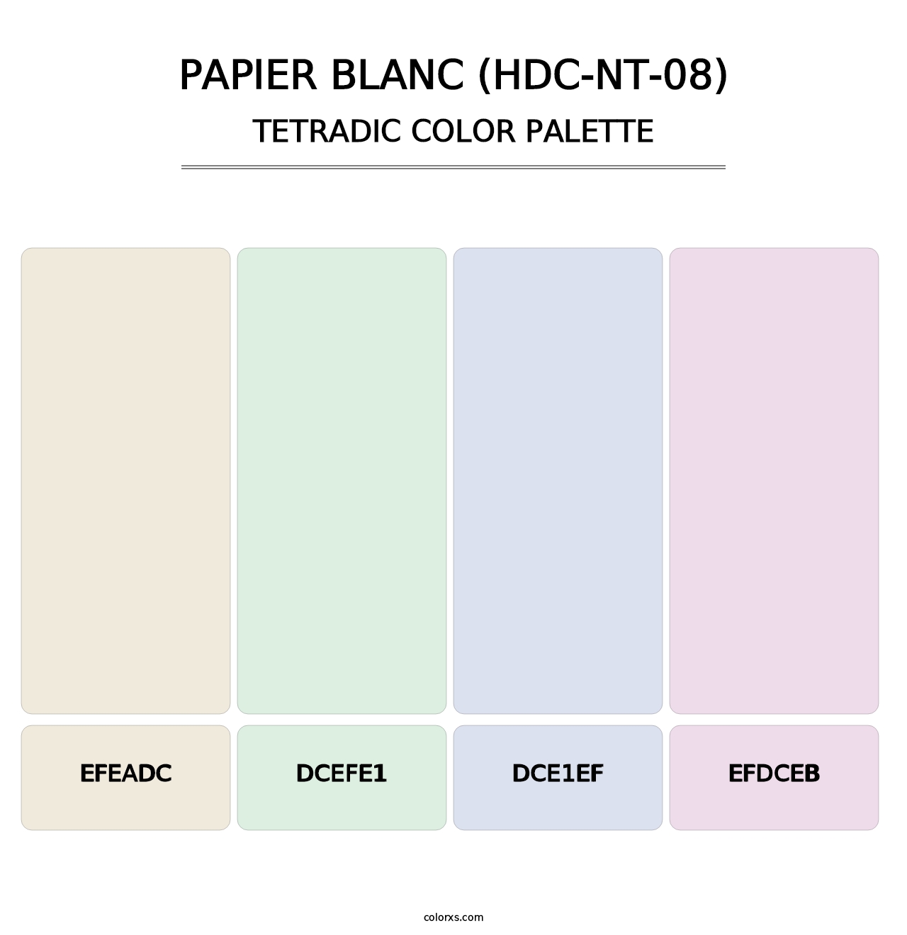 Papier Blanc (HDC-NT-08) - Tetradic Color Palette