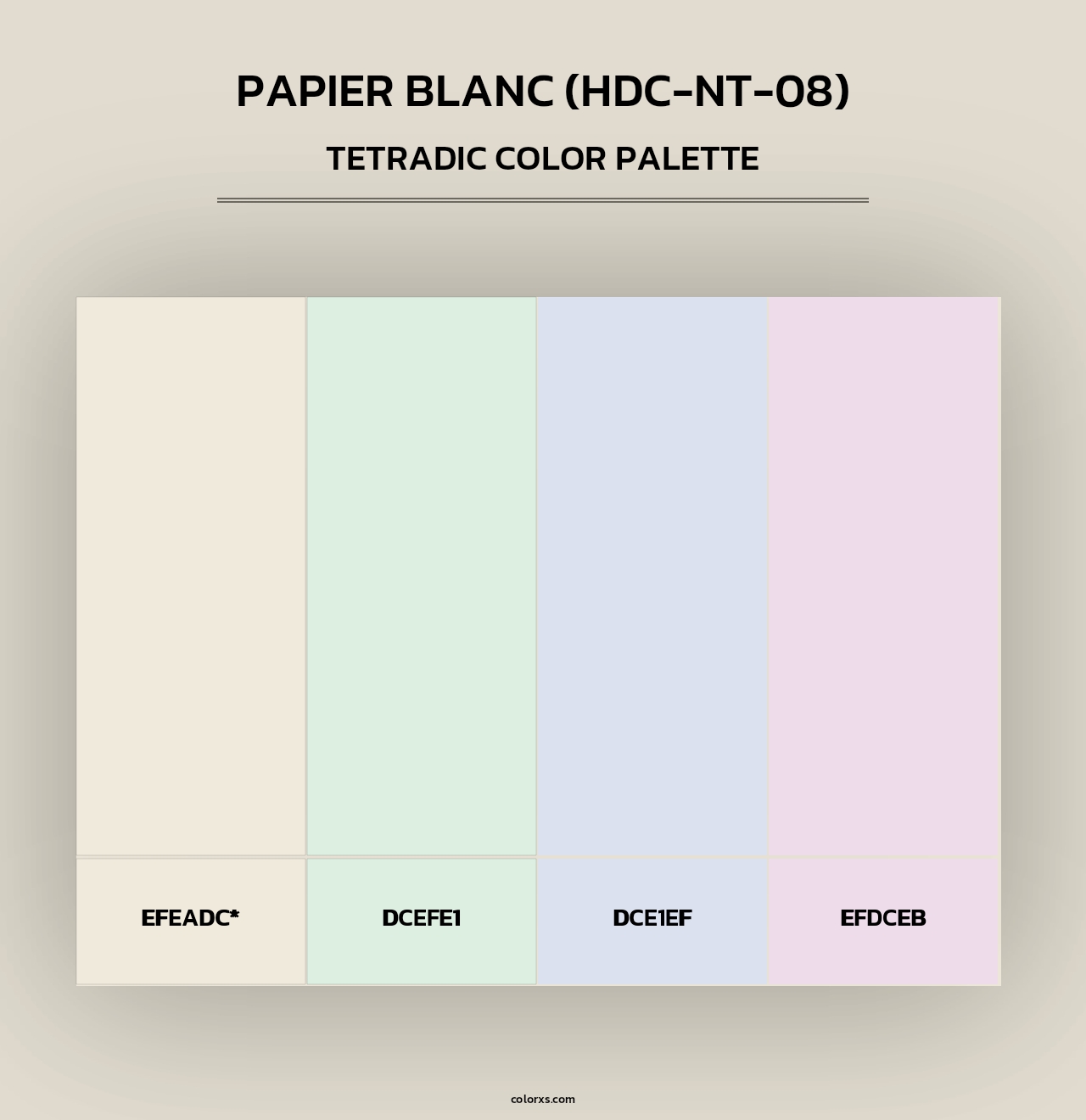 Papier Blanc (HDC-NT-08) - Tetradic Color Palette
