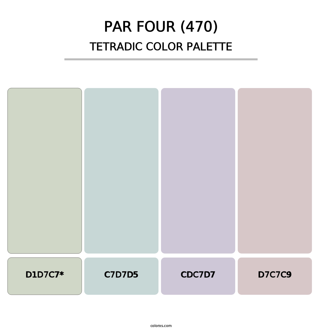 Par Four (470) - Tetradic Color Palette