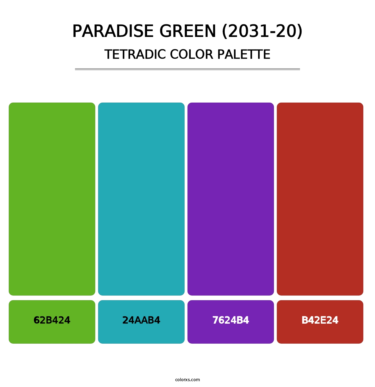 Paradise Green (2031-20) - Tetradic Color Palette