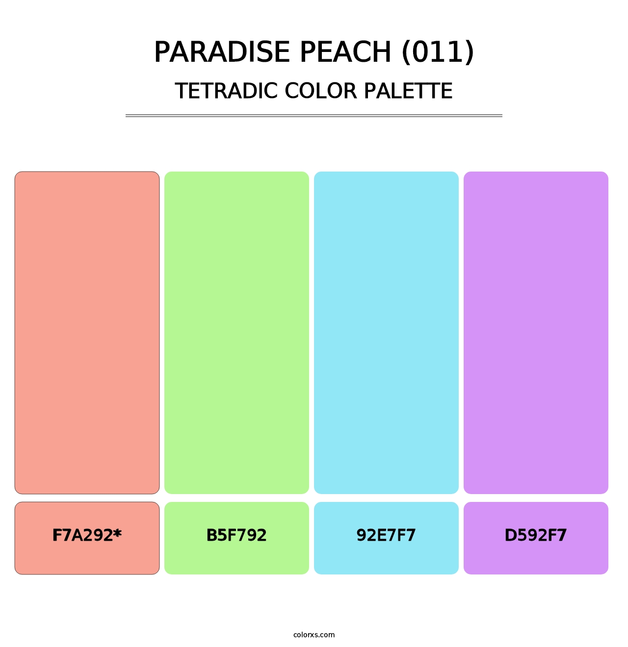 Paradise Peach (011) - Tetradic Color Palette