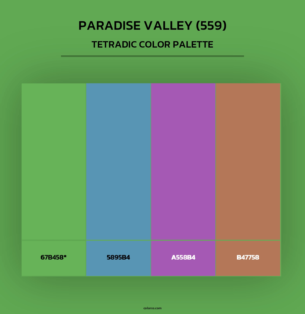 Paradise Valley (559) - Tetradic Color Palette