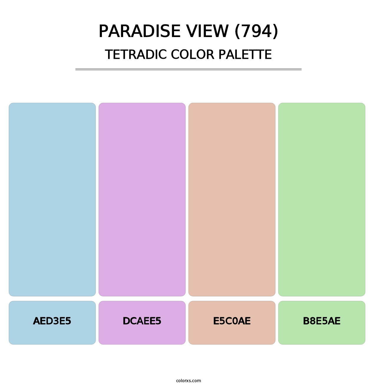 Paradise View (794) - Tetradic Color Palette