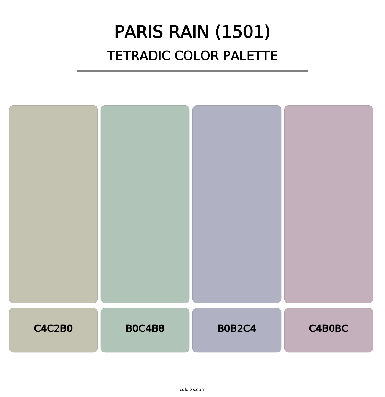 Paris Rain (1501) - Tetradic Color Palette