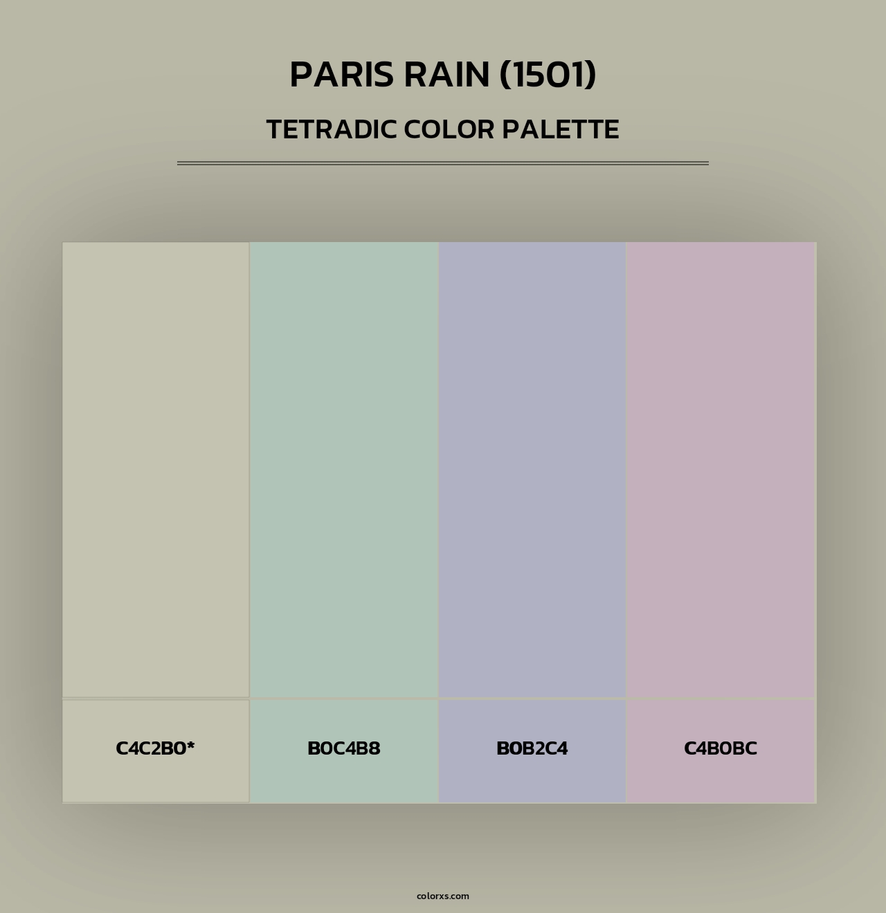 Paris Rain (1501) - Tetradic Color Palette