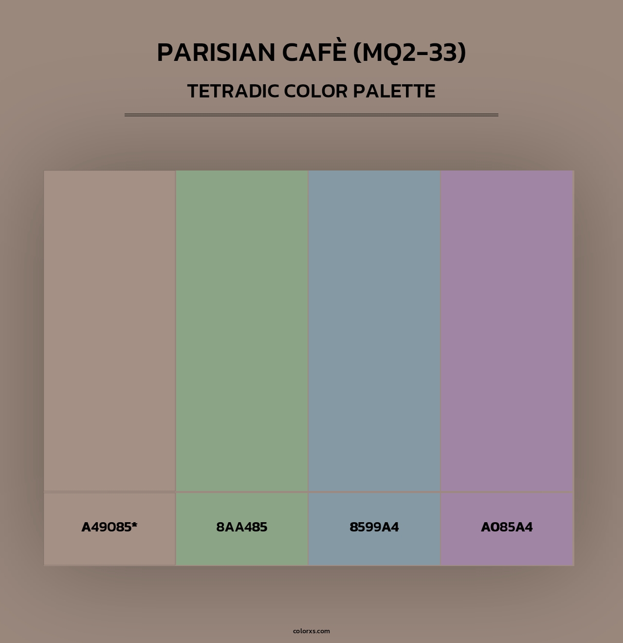 Parisian Cafè (MQ2-33) - Tetradic Color Palette