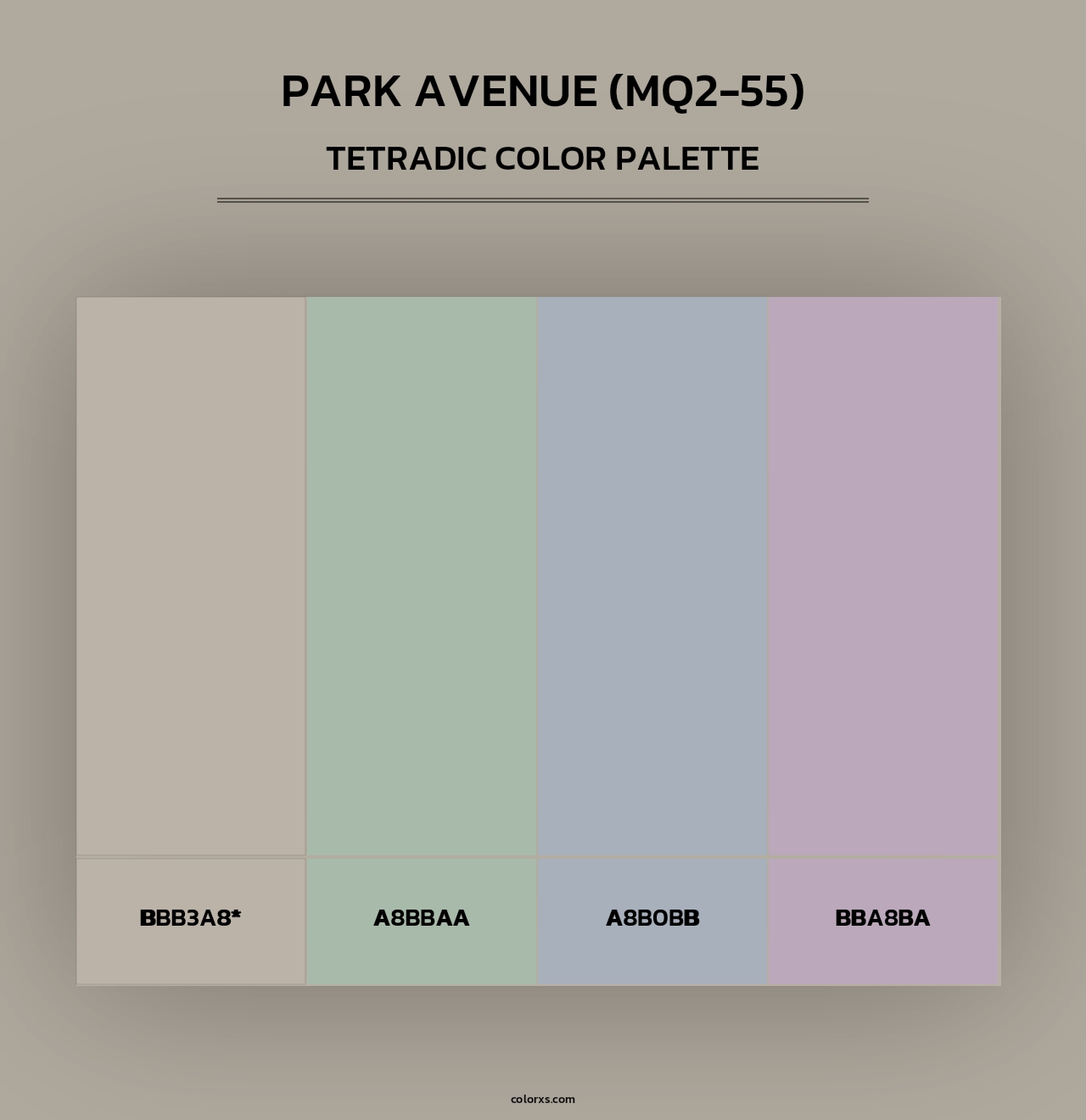 Park Avenue (MQ2-55) - Tetradic Color Palette