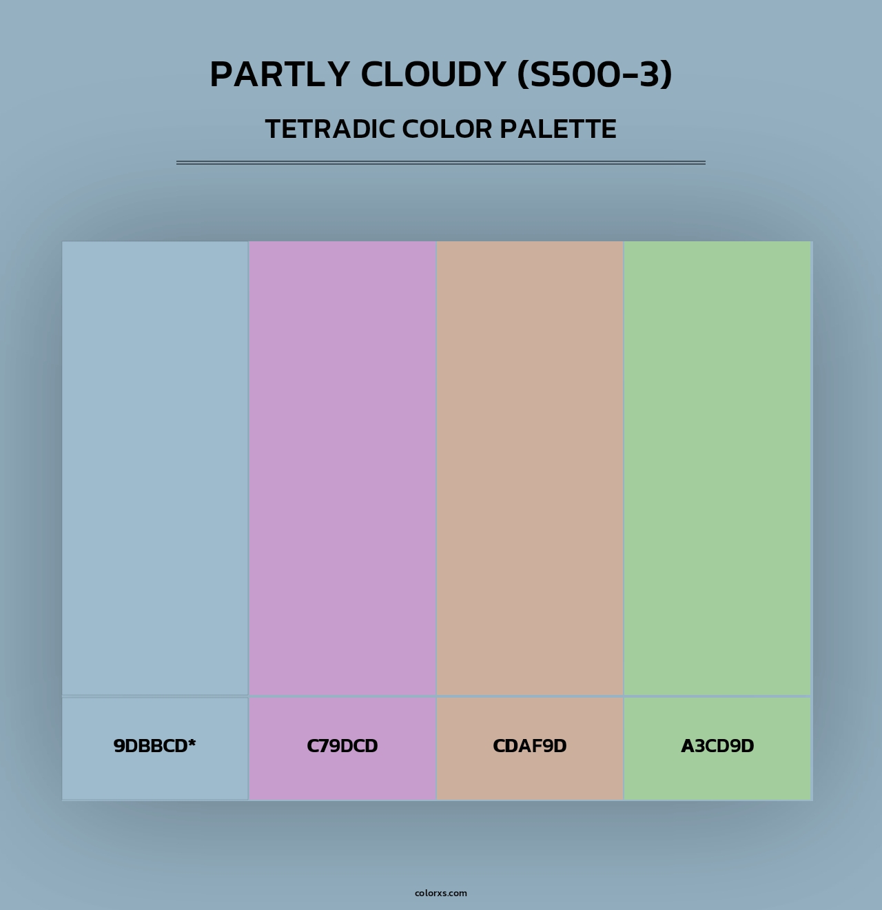 Partly Cloudy (S500-3) - Tetradic Color Palette