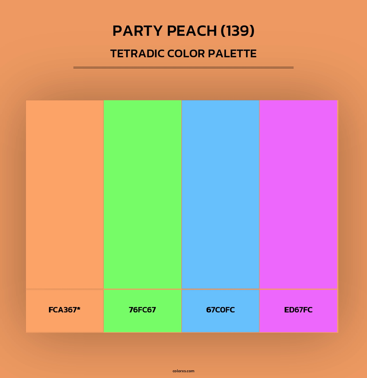 Party Peach (139) - Tetradic Color Palette