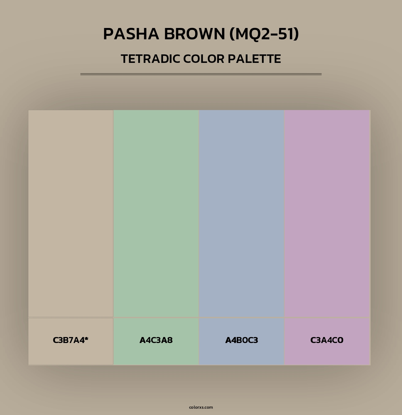 Pasha Brown (MQ2-51) - Tetradic Color Palette