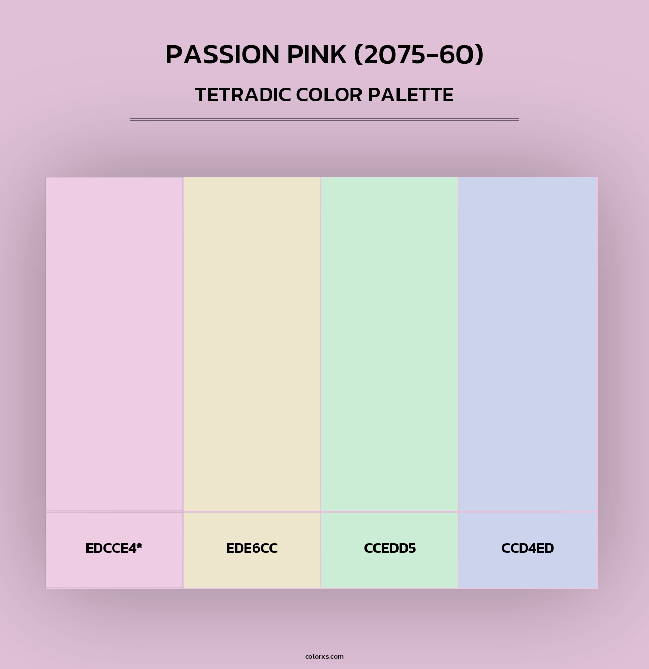 Passion Pink (2075-60) - Tetradic Color Palette