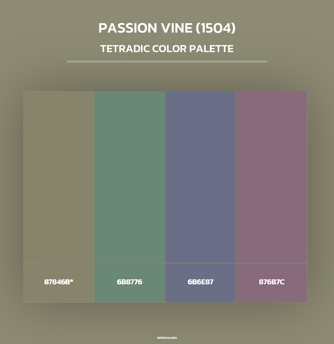 Passion Vine (1504) - Tetradic Color Palette