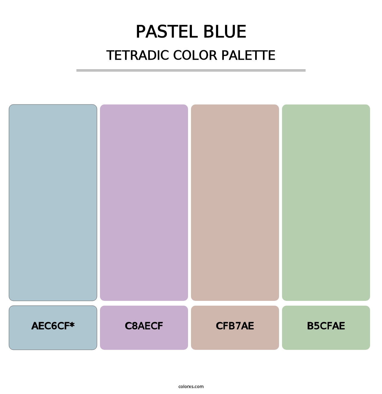 Pastel Blue - Tetradic Color Palette