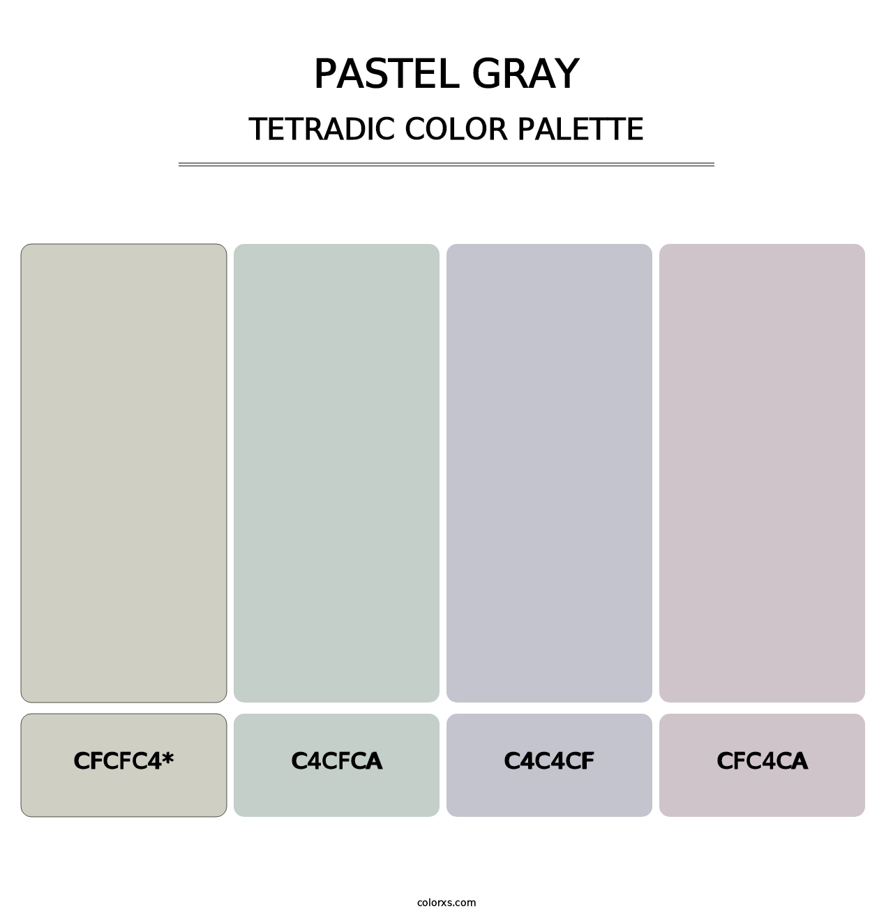 Pastel Gray - Tetradic Color Palette