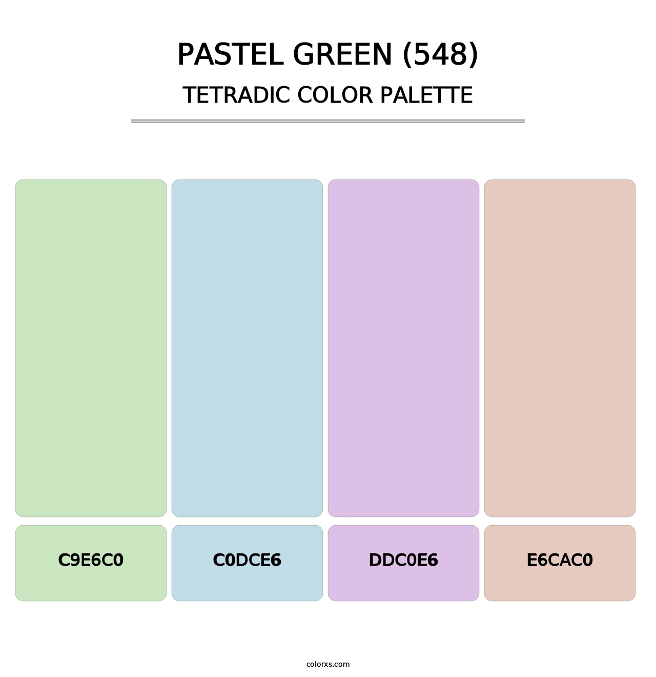 Pastel Green (548) - Tetradic Color Palette