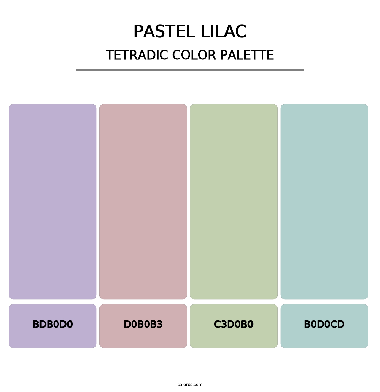 Pastel Lilac - Tetradic Color Palette