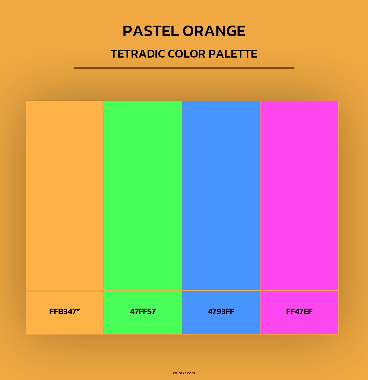 Pastel Orange - Tetradic Color Palette