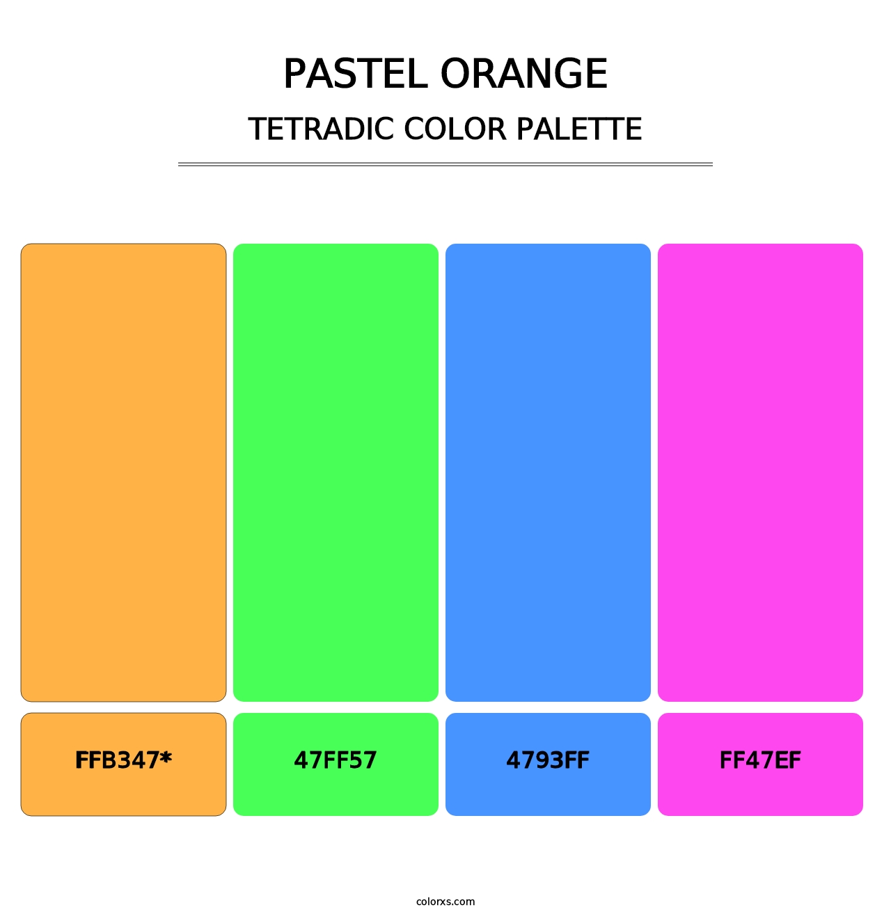 Pastel Orange - Tetradic Color Palette