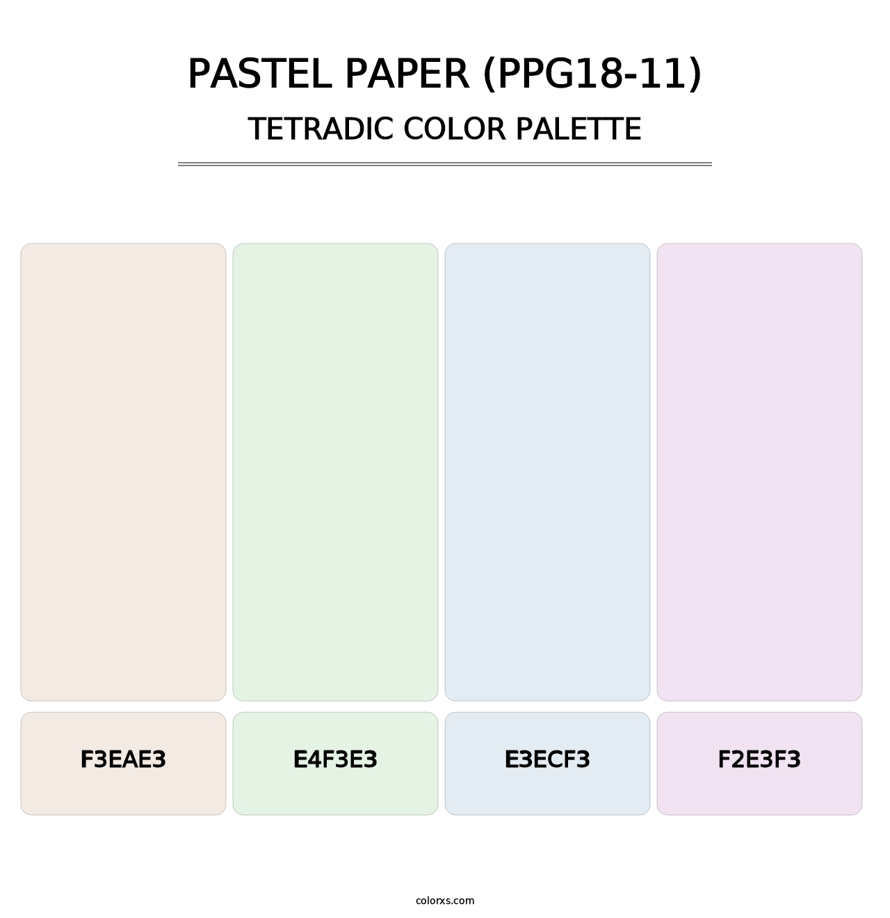 Pastel Paper (PPG18-11) - Tetradic Color Palette