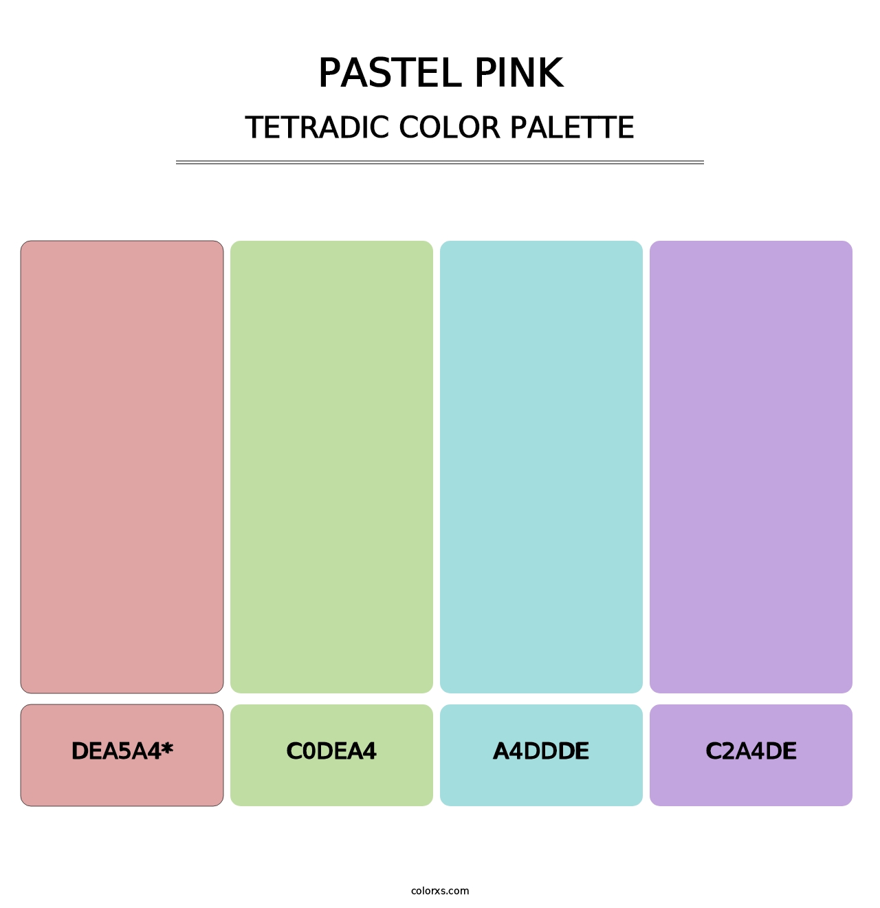 Pastel Pink - Tetradic Color Palette
