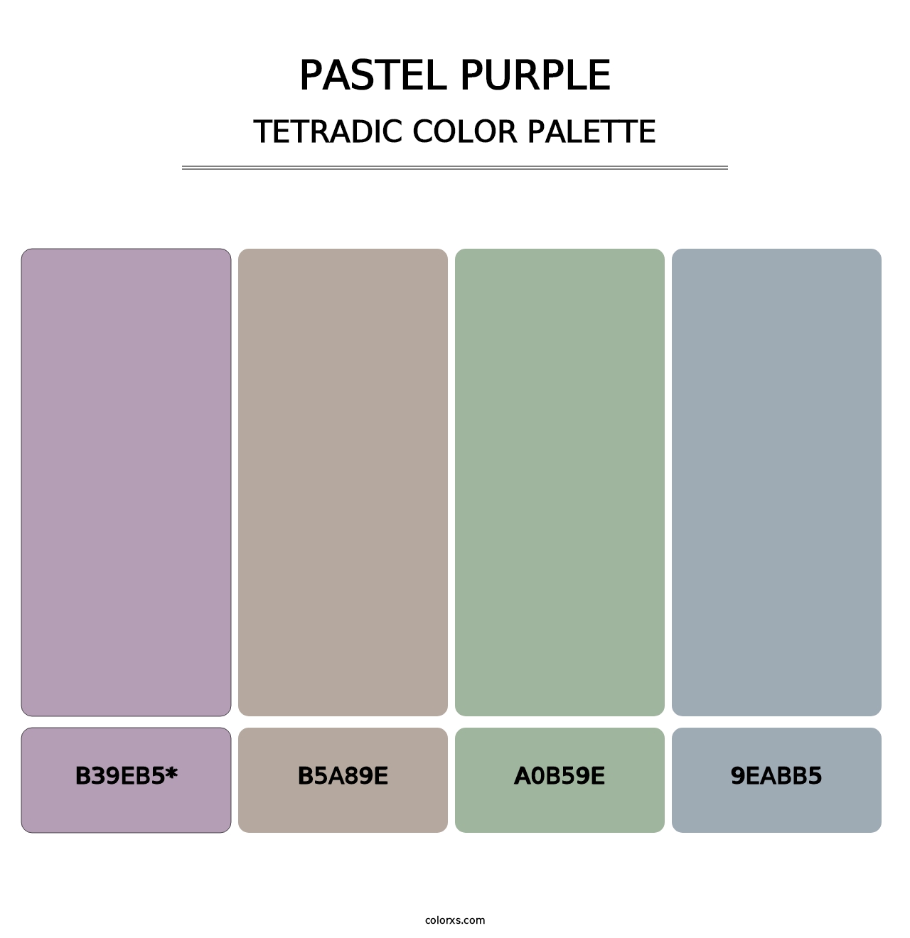 Pastel Purple - Tetradic Color Palette