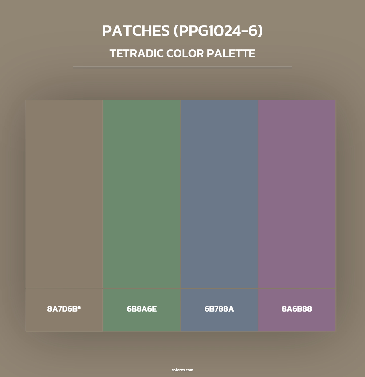 Patches (PPG1024-6) - Tetradic Color Palette