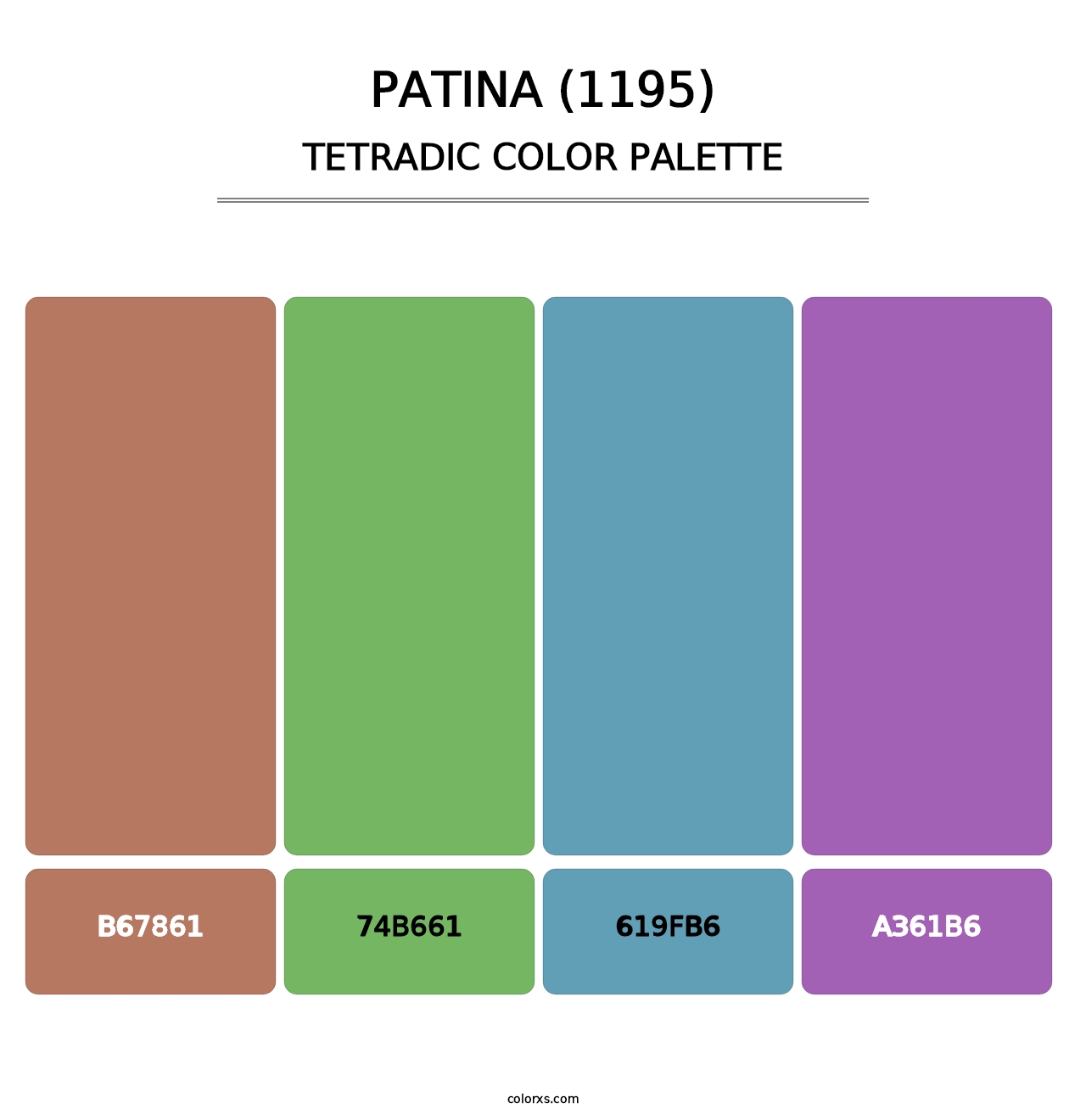 Patina (1195) - Tetradic Color Palette