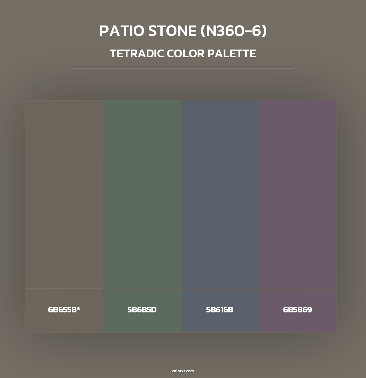 Patio Stone (N360-6) - Tetradic Color Palette