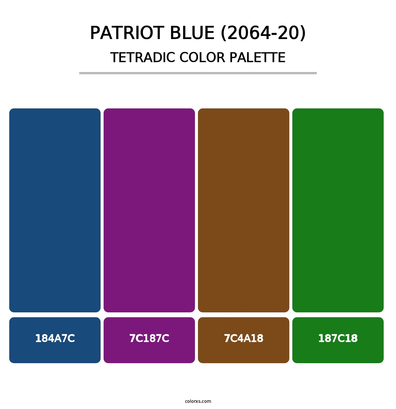Patriot Blue (2064-20) - Tetradic Color Palette